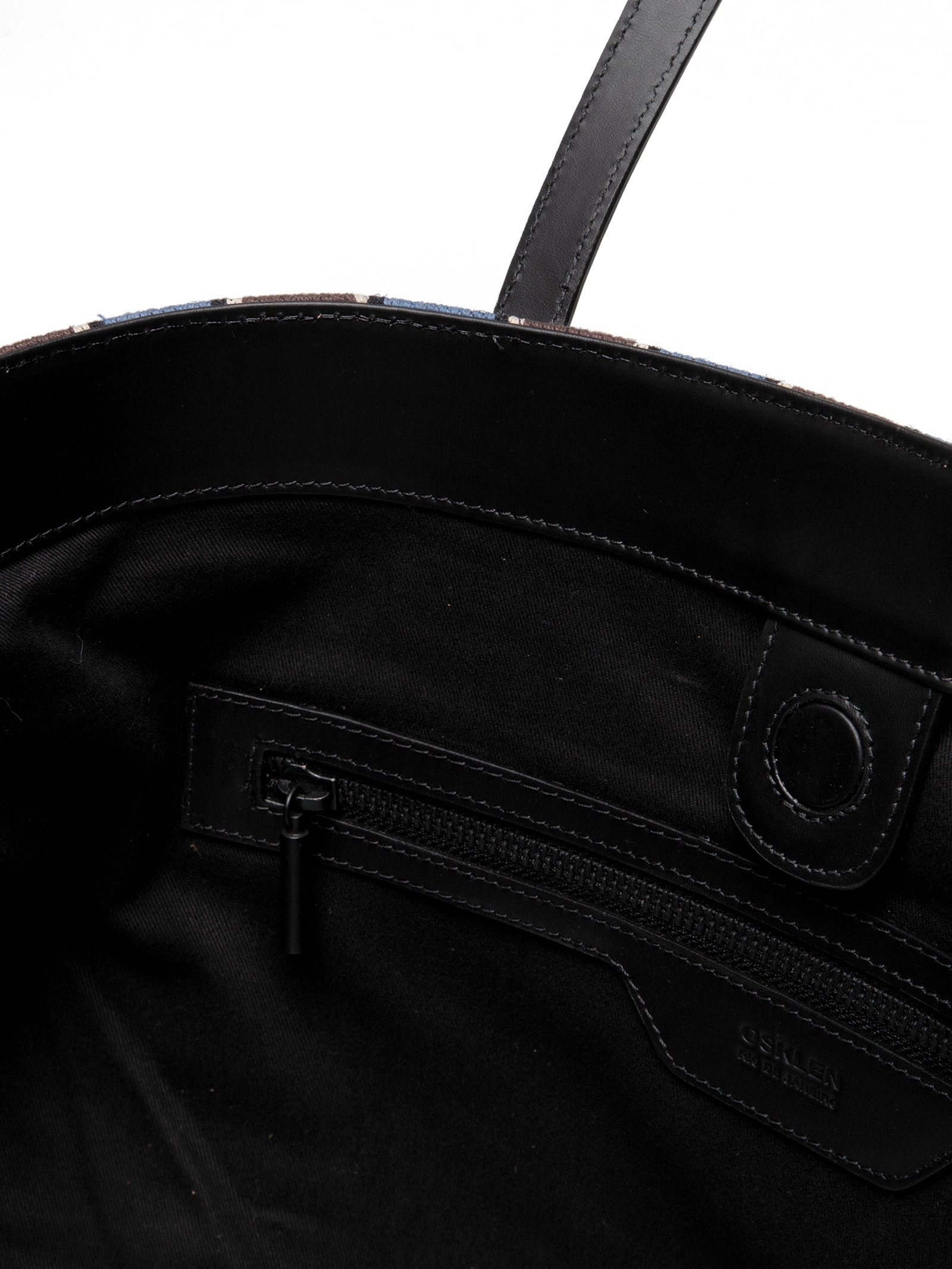 Bolsa Feminina Ivy Lona Listras Azul Osklen