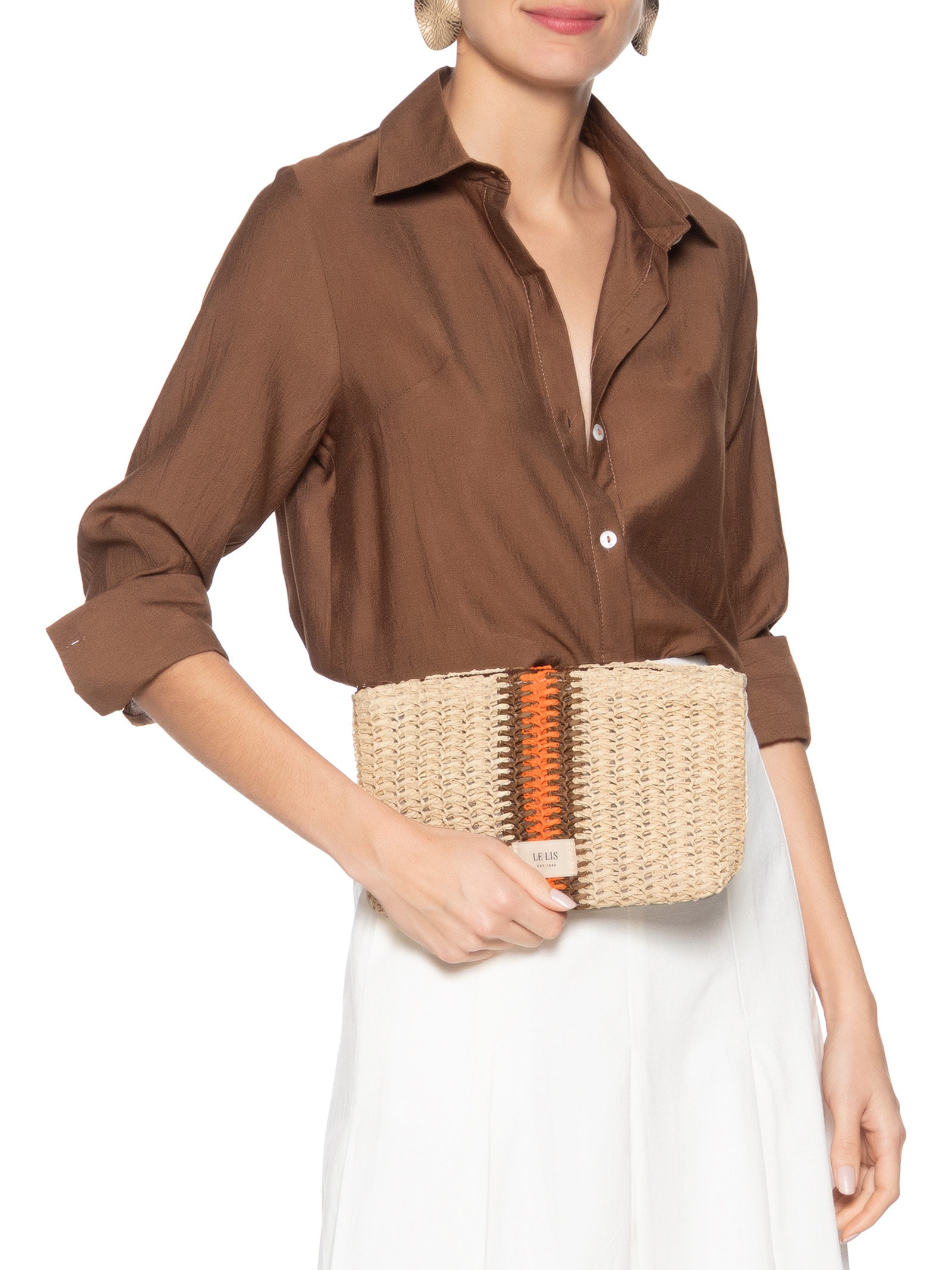 Bolsa Feminina Ju Orange Bege Le Lis