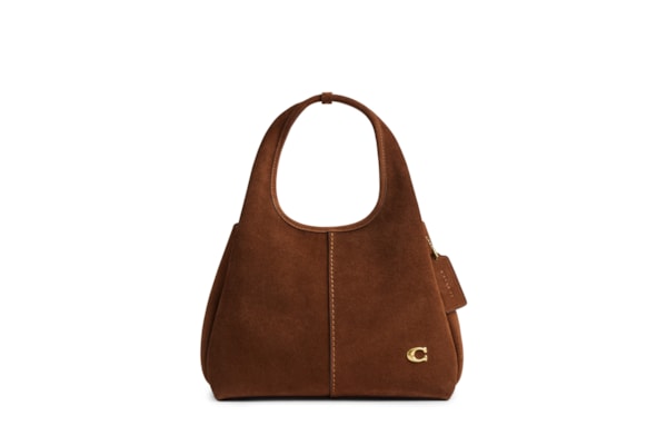 Bolsa Feminina Lana Shoulder 23 Suede Warm - Marrom