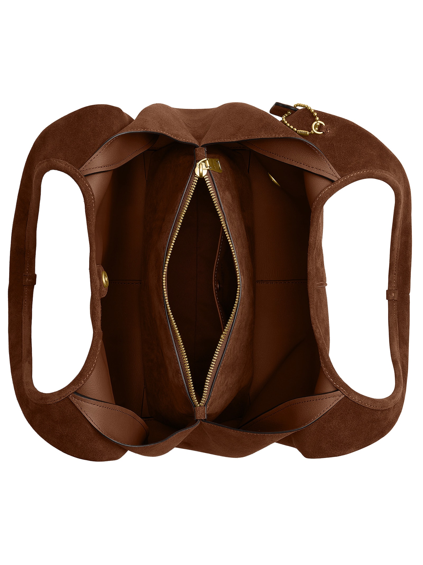 Bolsa Feminina Lana Shoulder Suede Warm Marrom Coach