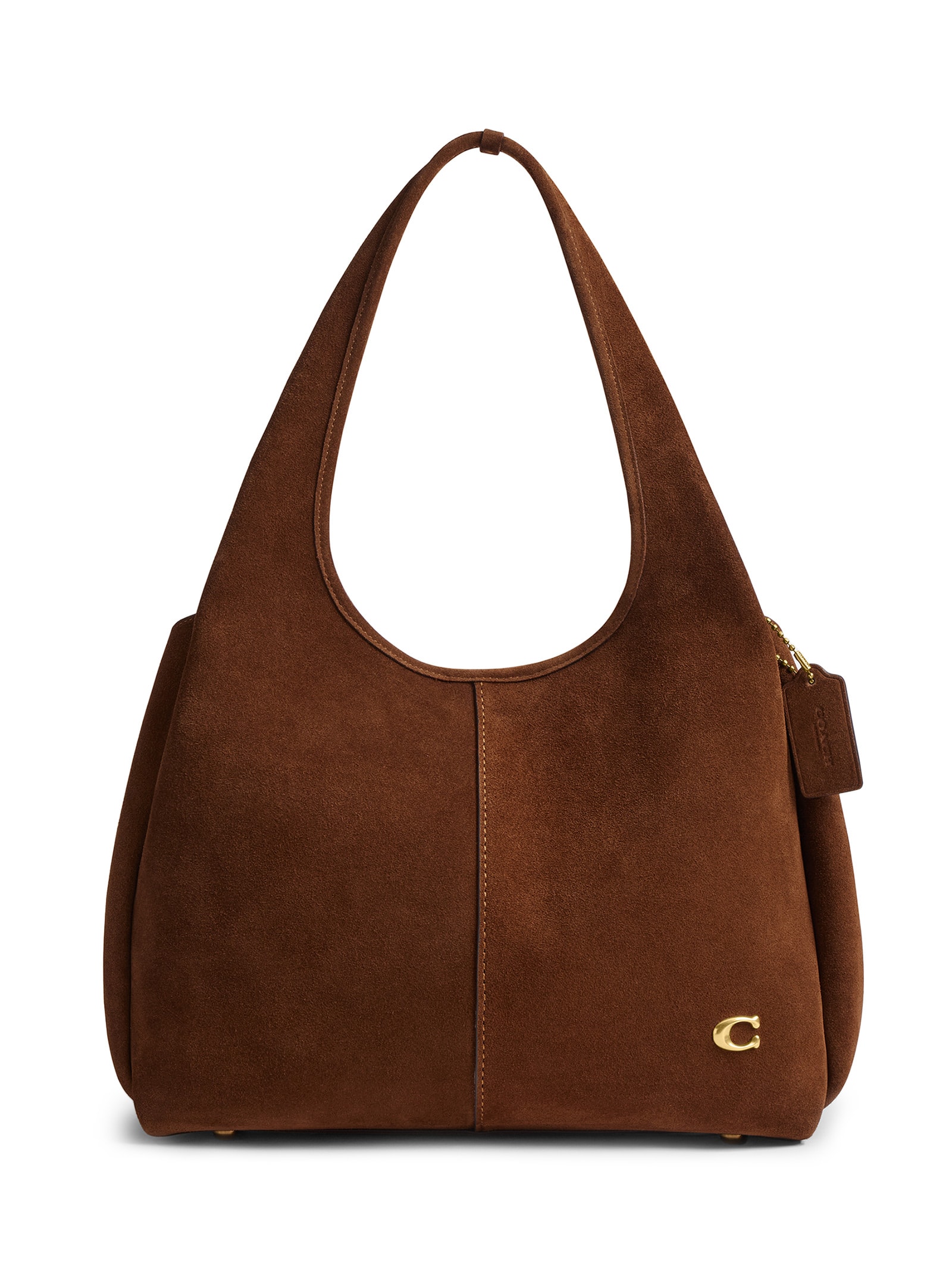 Bolsa Feminina Lana Shoulder Suede Warm Marrom Coach