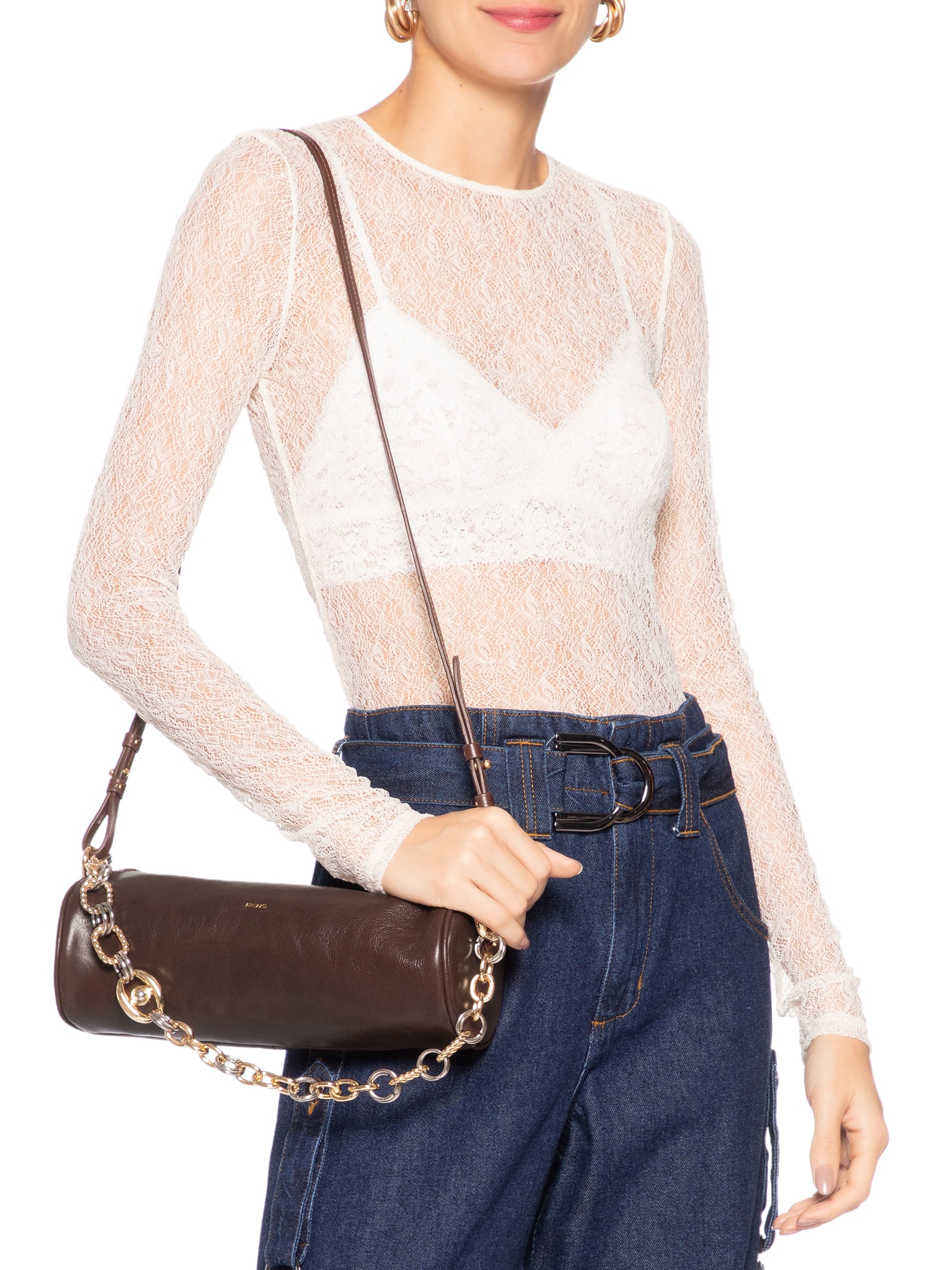 Bolsa Feminina Leather Arizona Marrom Arezzo