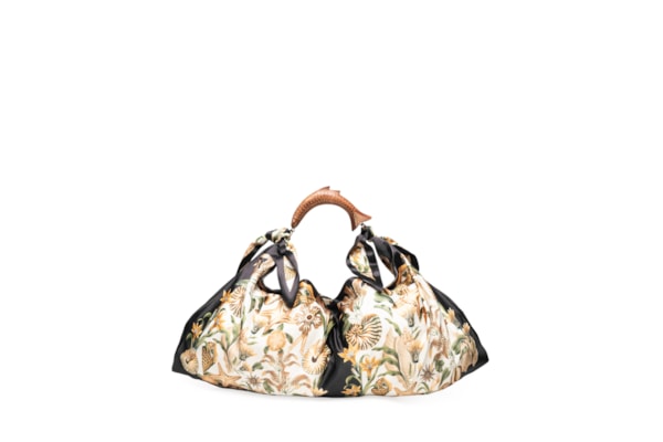 Bolsa Feminina Lenço Concha Surreal - Preto