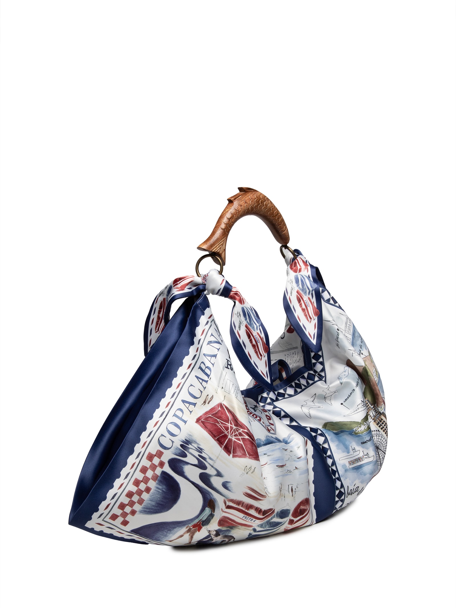 Bolsa Feminina Lenço Rio A Dentro Branco Farm