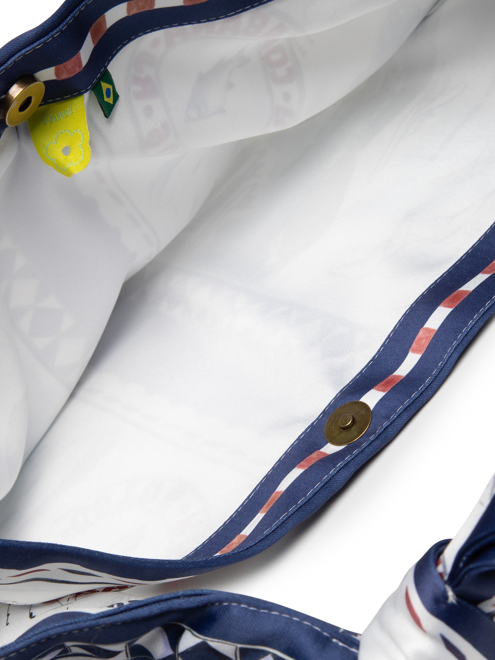 Bolsa Feminina Lenço Rio A Dentro Branco Farm