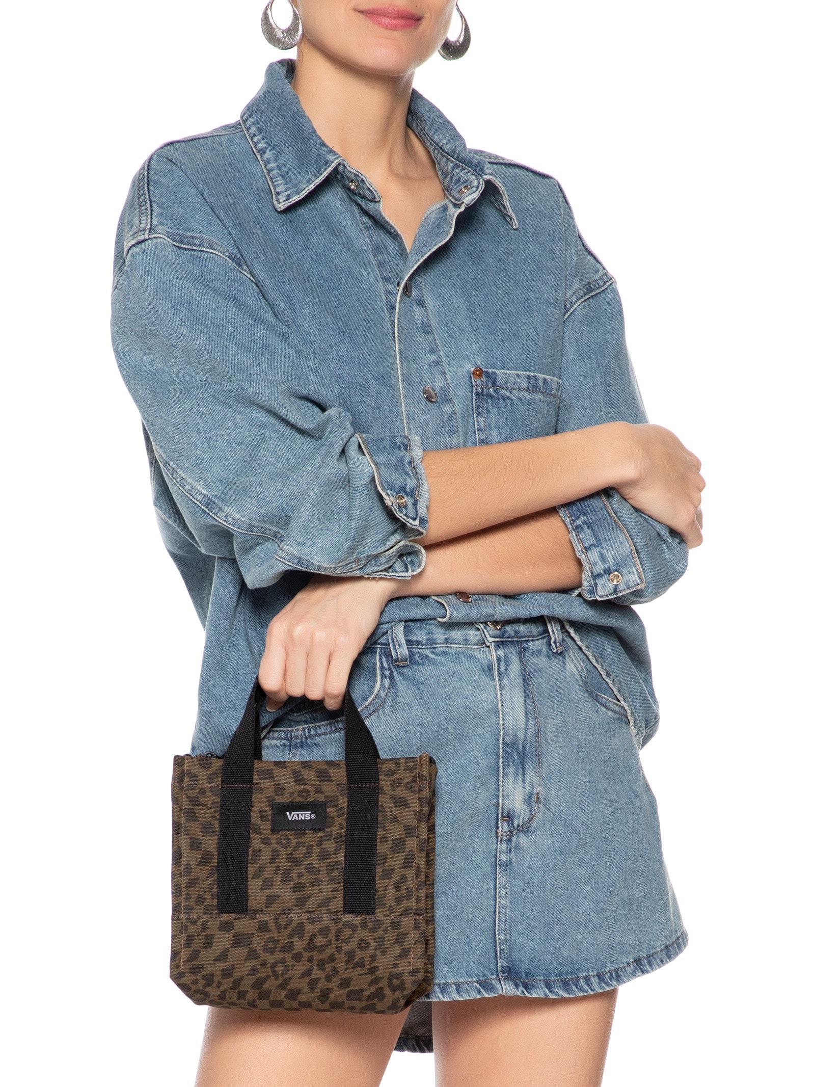 Bolsa Feminina Lil Pergs Tote  Animal Print Vans