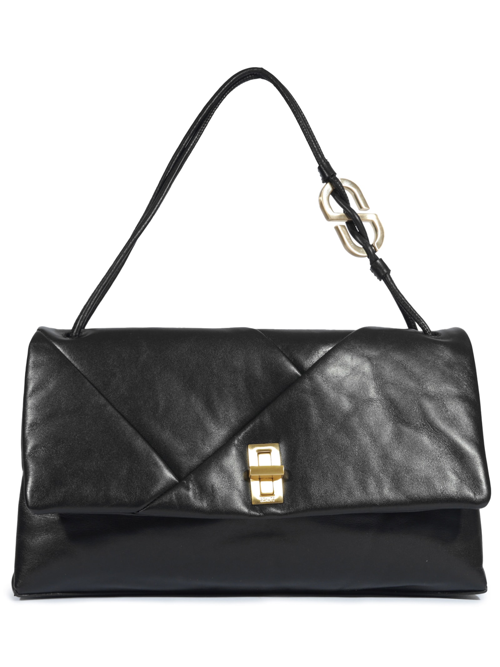 Bolsa Feminina Logo Metalizada Preto Schutz