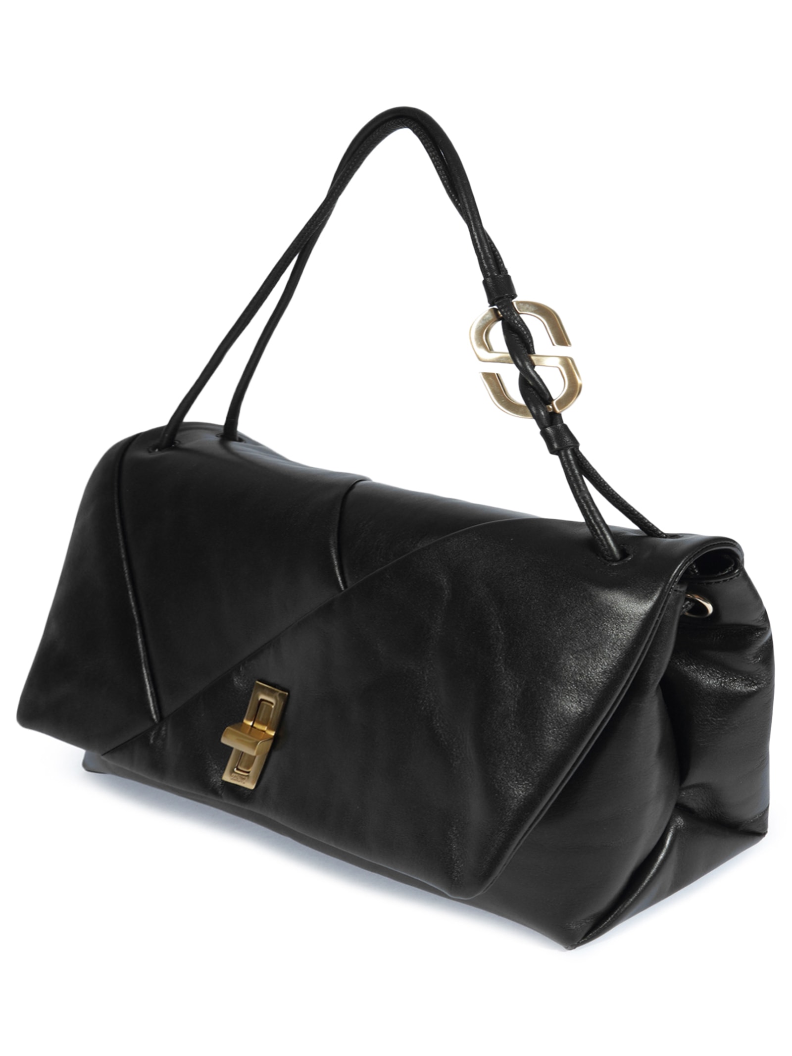Bolsa Feminina Logo Metalizada Preto Schutz