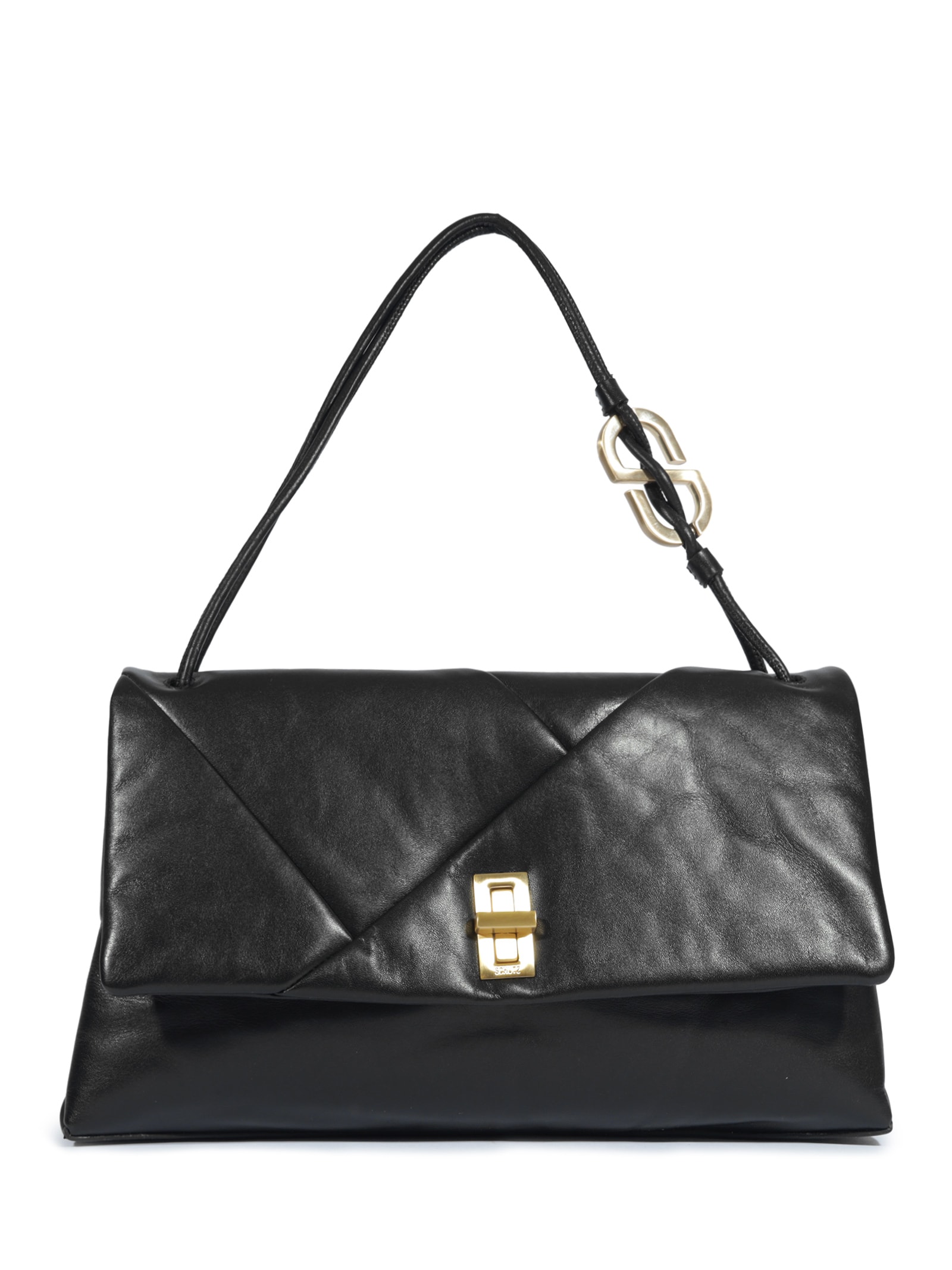 Bolsa Feminina Logo Metalizada Preto Schutz