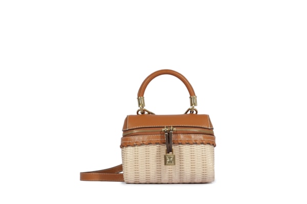 Bolsa Feminina Lorena Picnic Mini Couro - Bege