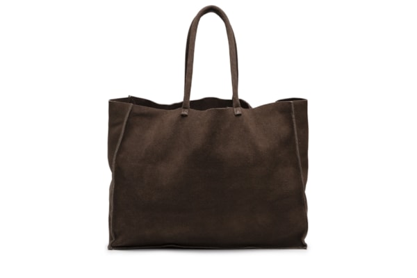 Bolsa Feminina Maxi Bag Em Camurça - Marrom