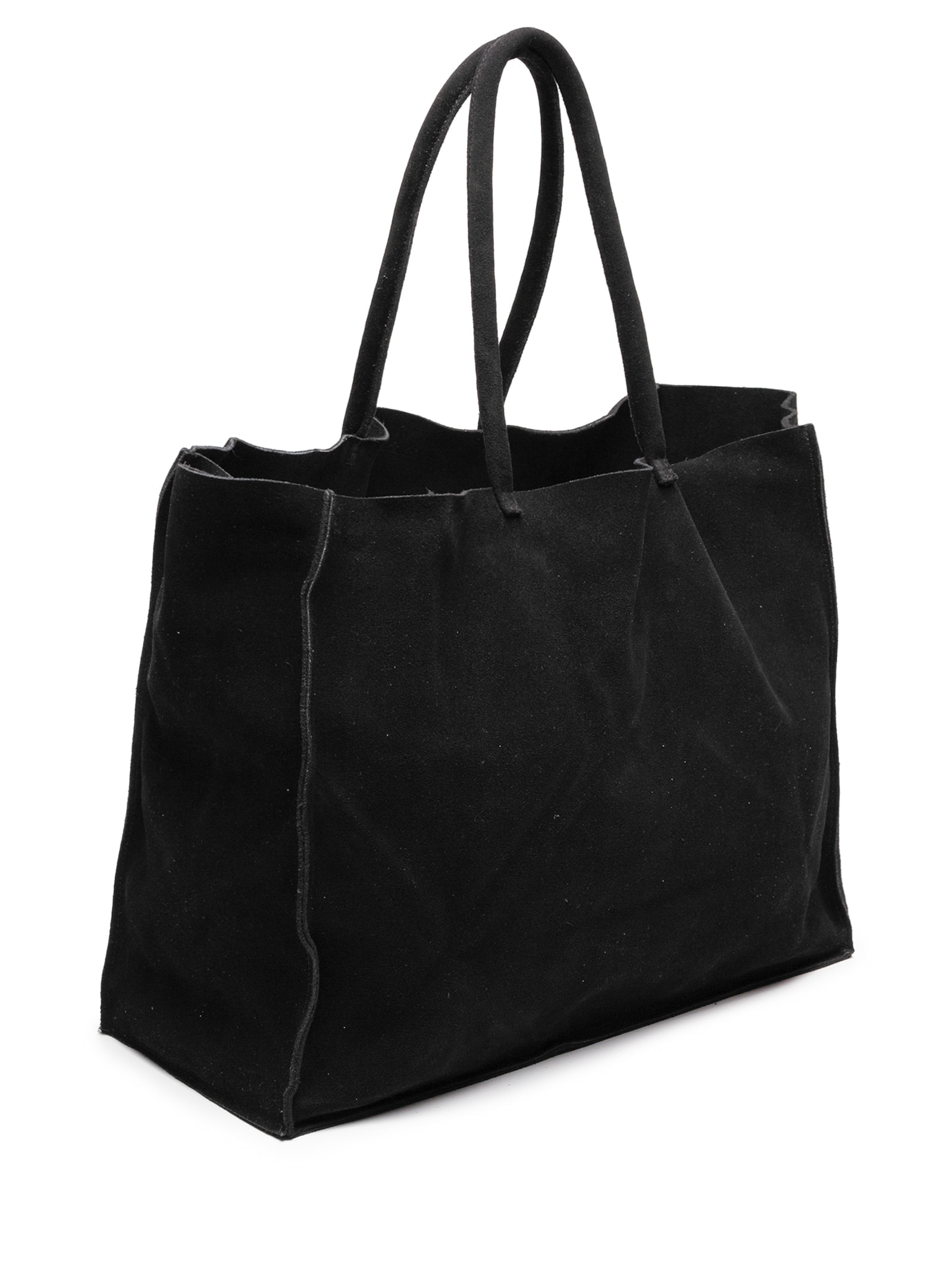 Bolsa Feminina Maxi Bag Em Camurça Preto Market 33