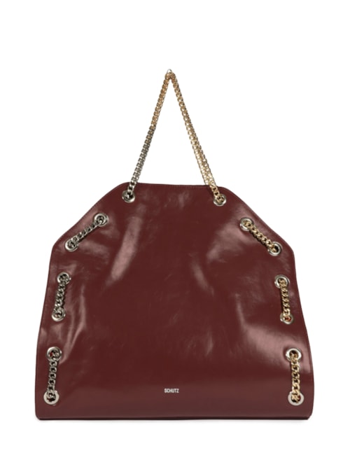 Bolsa Feminina Maxi Cassie Couro – Marrrom