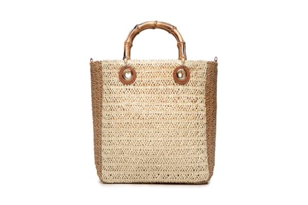 Bolsa Feminina Maxi de Palha - Bege
