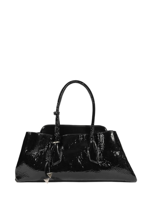 Bolsa Feminina Maxi Tote Melted Couro – Preto