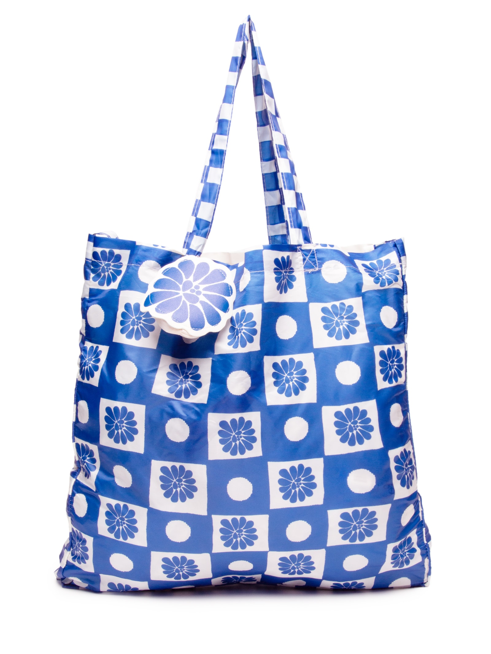 Bolsa Feminina Me Leva Quadriculado Palermo Azul Farm Etc