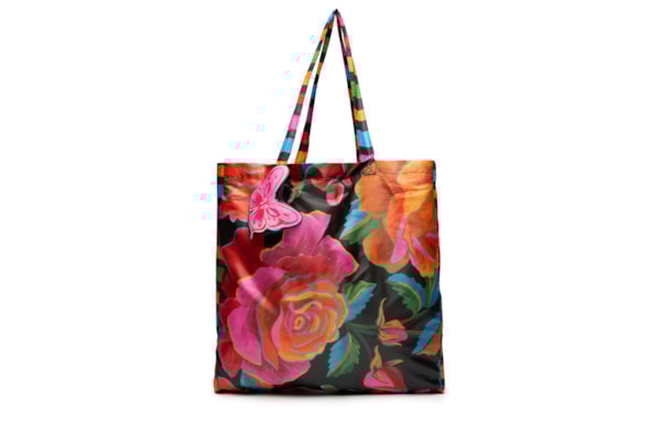 Bolsa Feminina Me Leva Rosas Pintadas - Preto