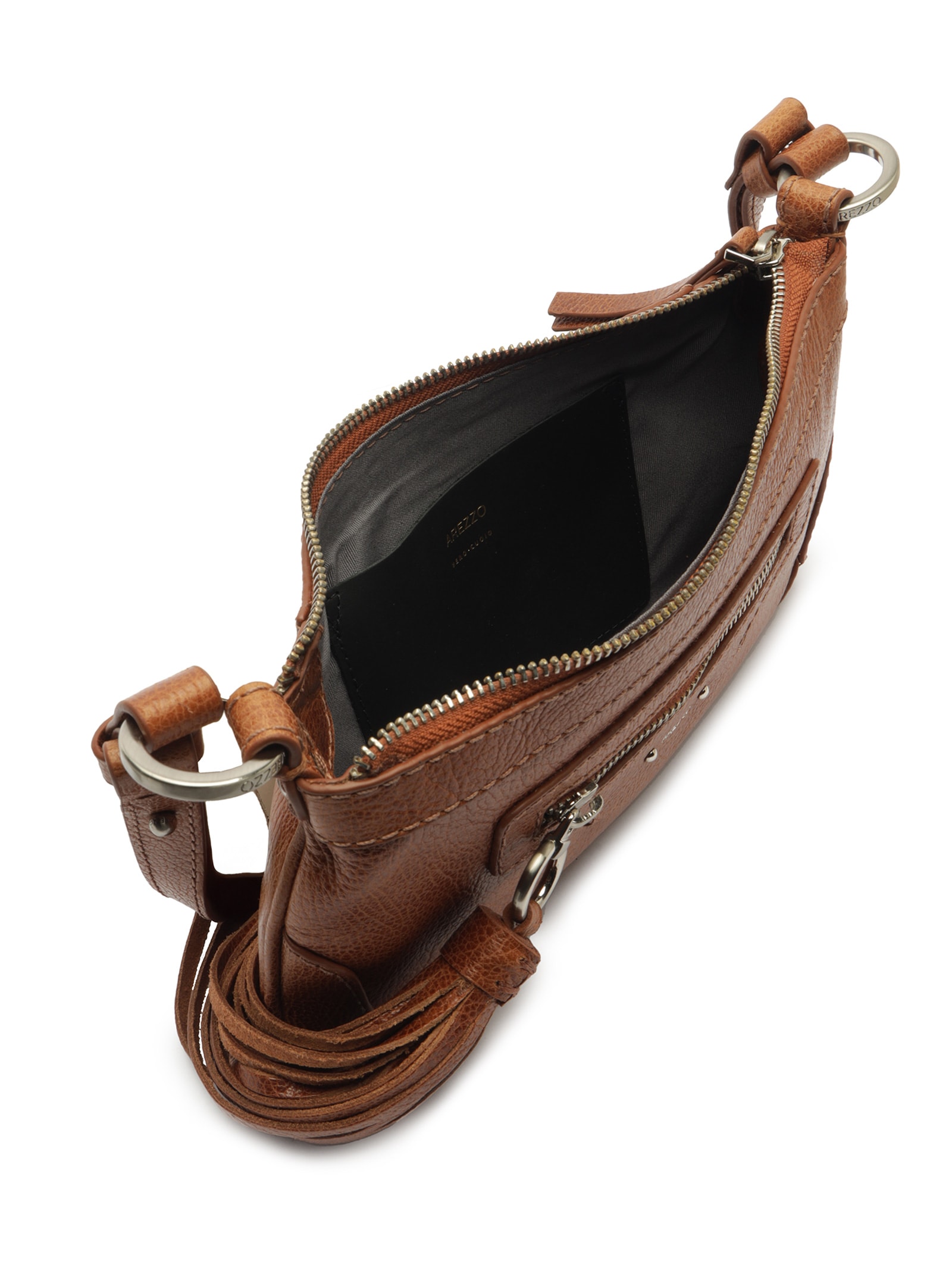 Bolsa Feminina Média Aged Leather Marrom Arezzo