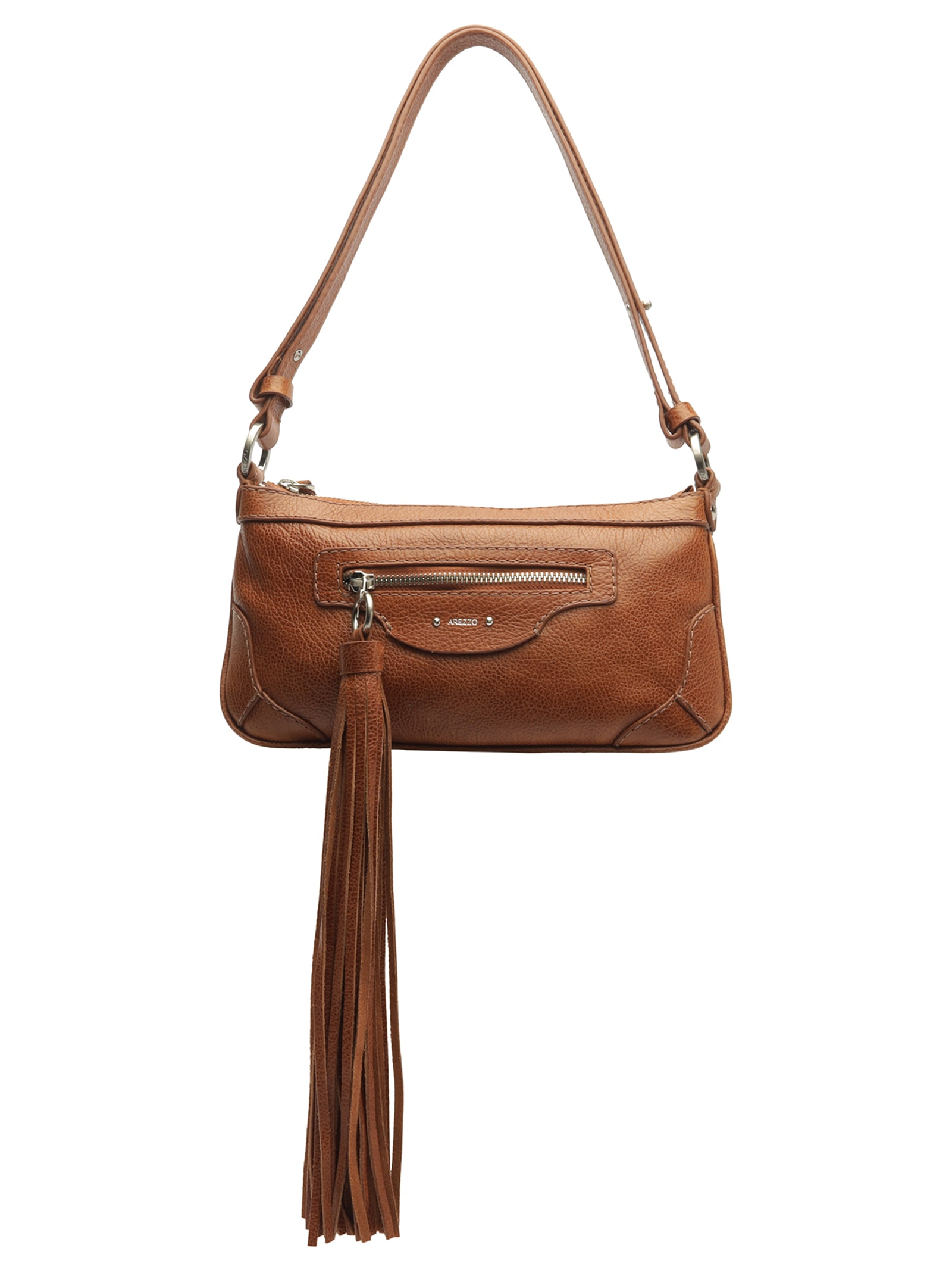 Bolsa Feminina Média Aged Leather Marrom Arezzo