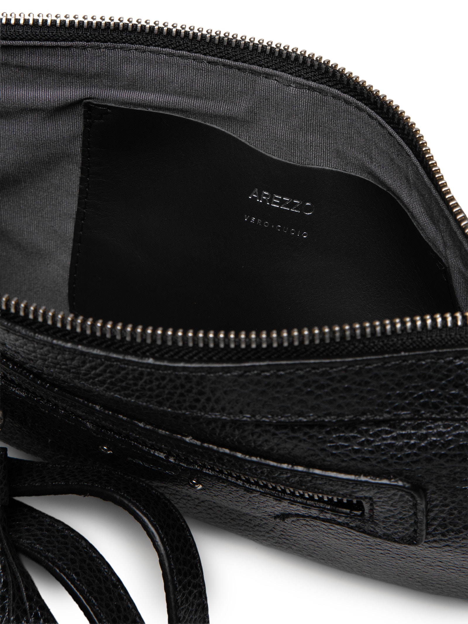 Bolsa Feminina Média Aged Leather Preto Arezzo