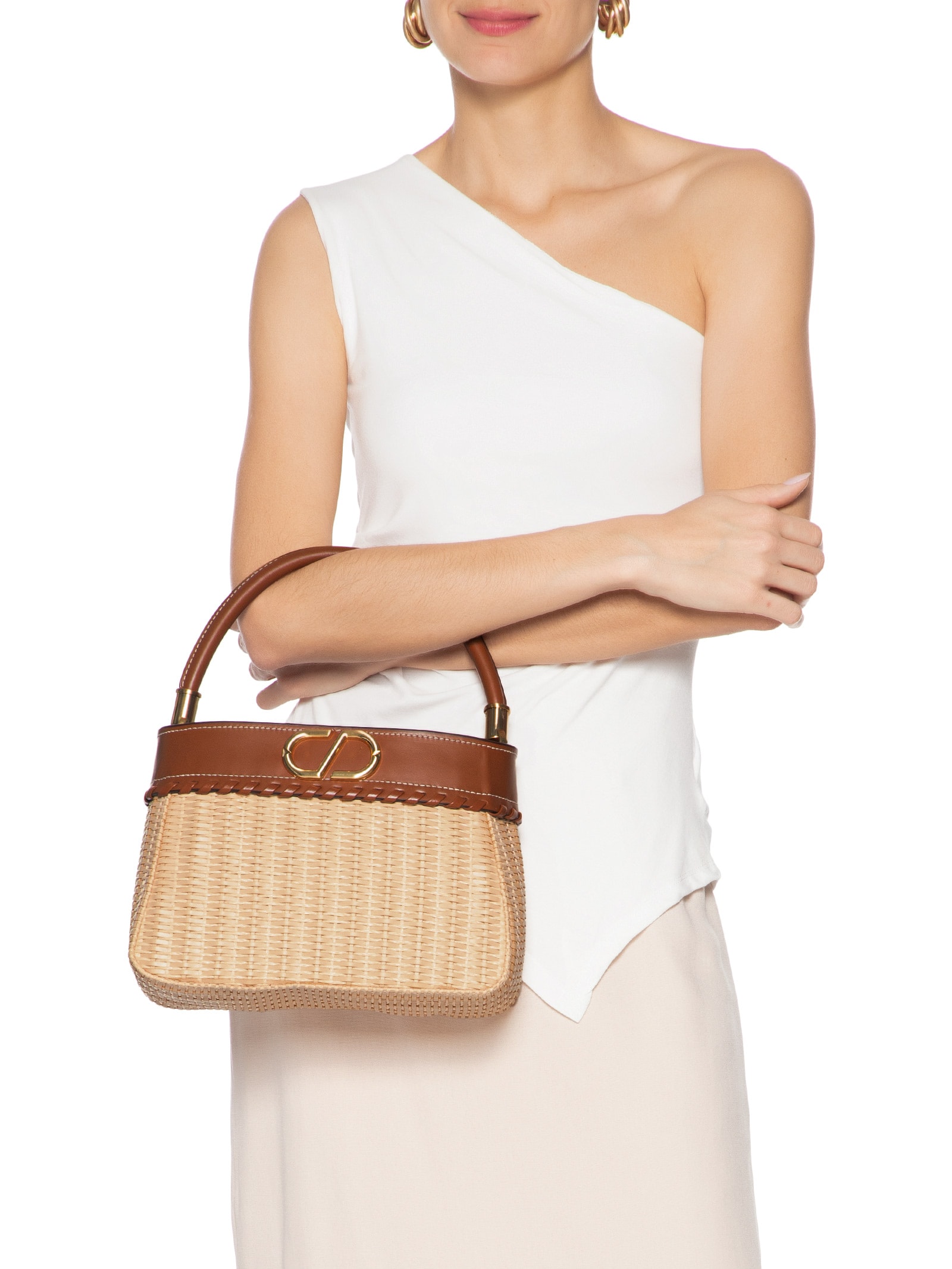 Bolsa Feminina Média Atanado Leather Brownie Bege Schutz