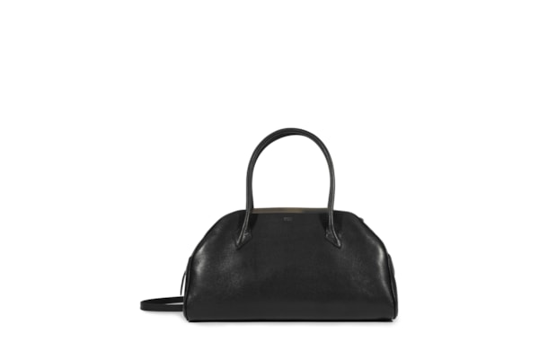 Bolsa Feminina Média Bowling Couro - Preto