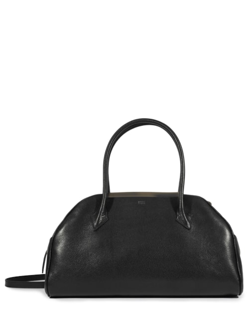 Bolsa Feminina Média Bowling Couro – Preto