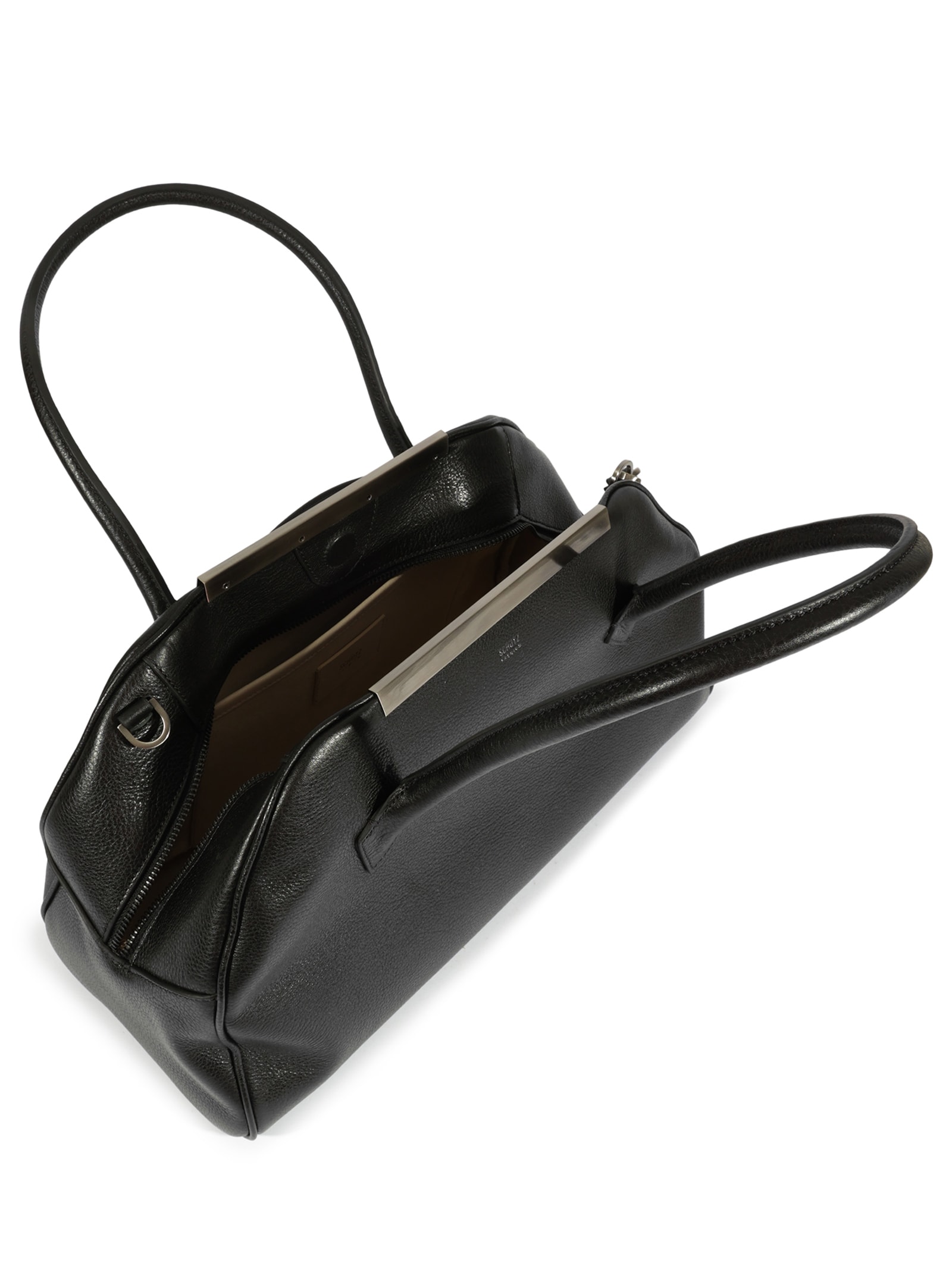 Bolsa Feminina Média Bowling Couro Preto Schutz