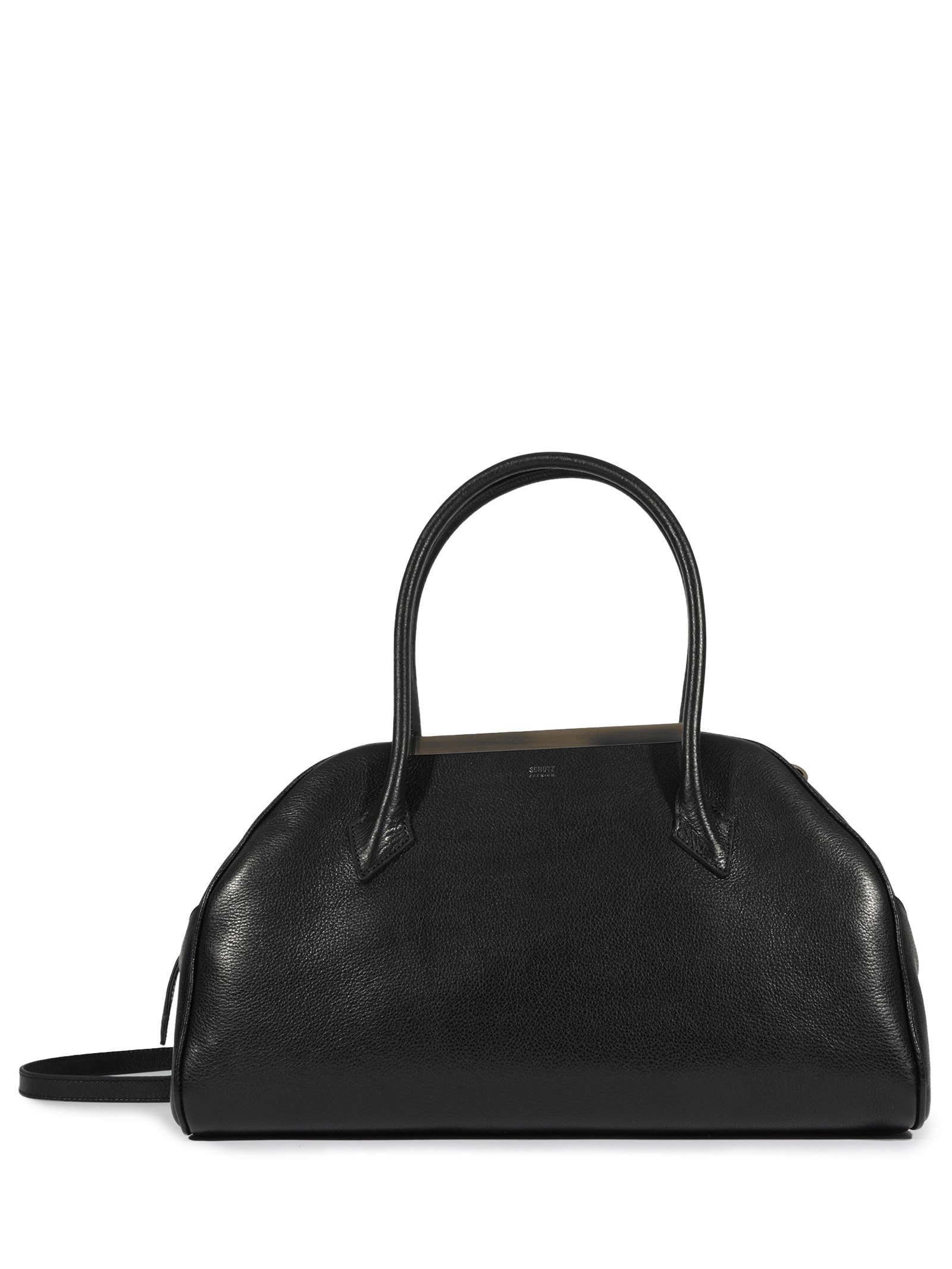 Bolsa Feminina Média Bowling Couro Preto Schutz