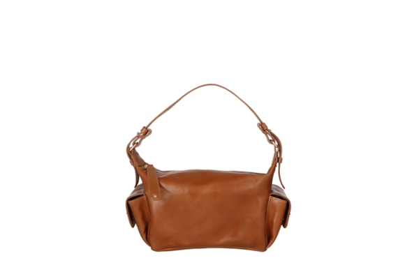 Bolsa Feminina Média Bulldog Enfeites - Marrom