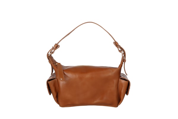 Bolsa Feminina Média Bulldog Enfeites - Marrom