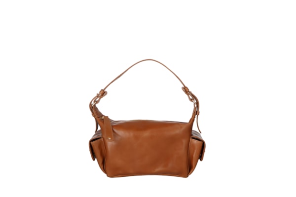 Bolsa Feminina Média Bulldog Enfeites - Marrom