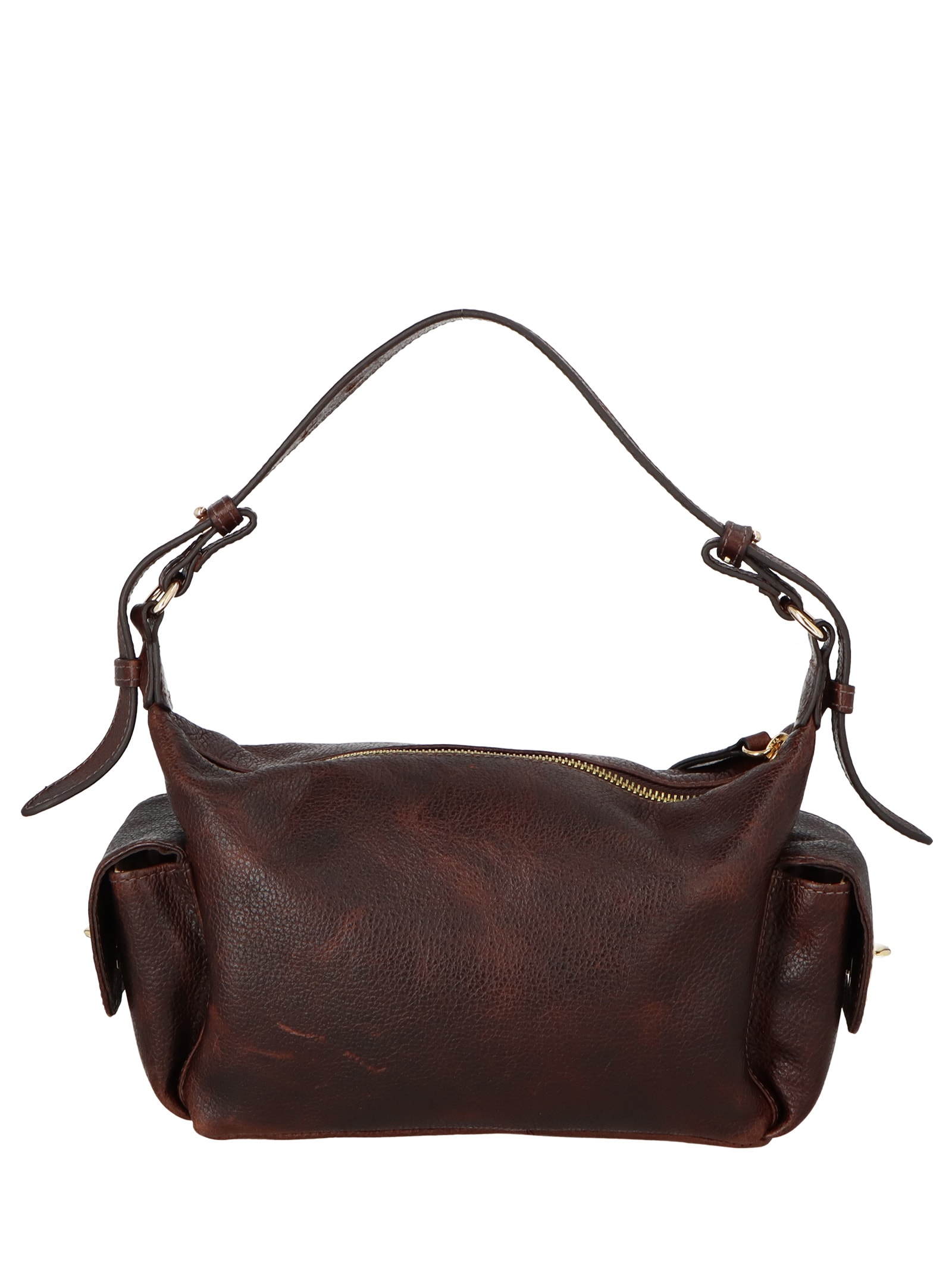 Bolsa Feminina Média Bulldog Enfeites Marrom Luiza Barcelos