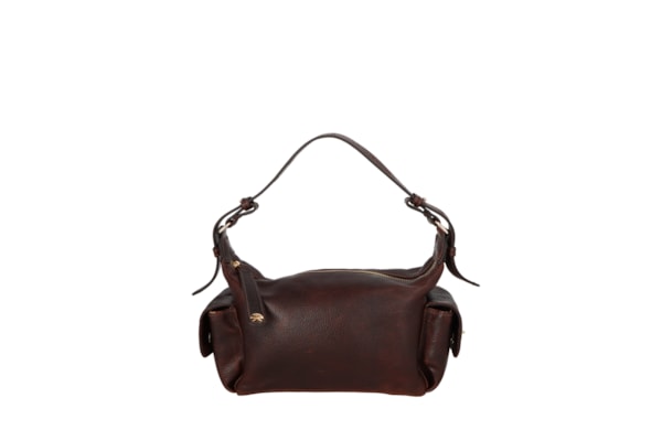 Bolsa Feminina Média Bulldog Enfeites - Marrom