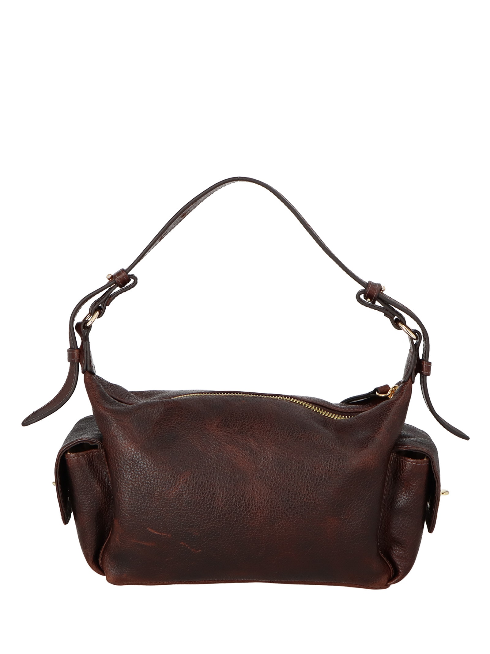 Bolsa Feminina Média Bulldog Enfeites Marrom Luiza Barcelos