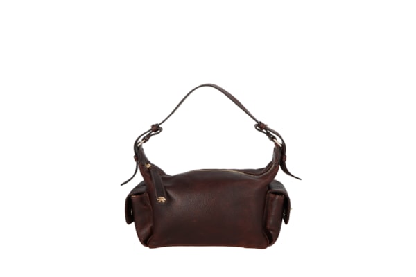 Bolsa Feminina Média Bulldog Enfeites - Marrom