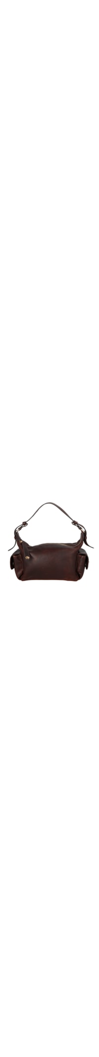 Bolsa Feminina Média Bulldog Enfeites - Marrom