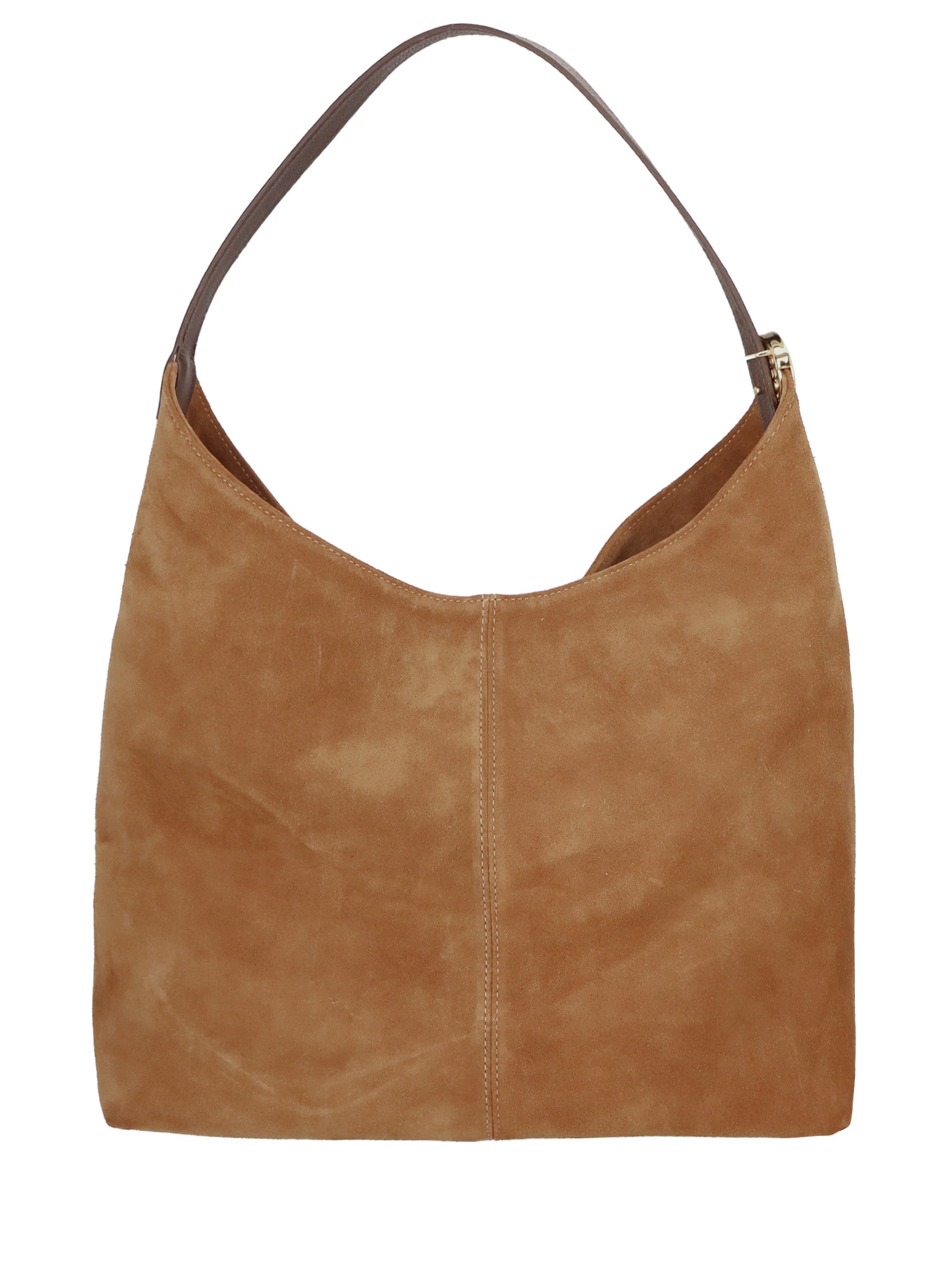 Bolsa Feminina Média Camurça- Marrom Luiza Barcelos