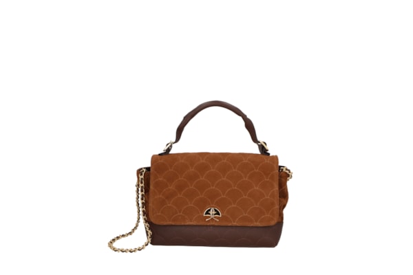 Bolsa Feminina Média Camurça Viena - Marrom