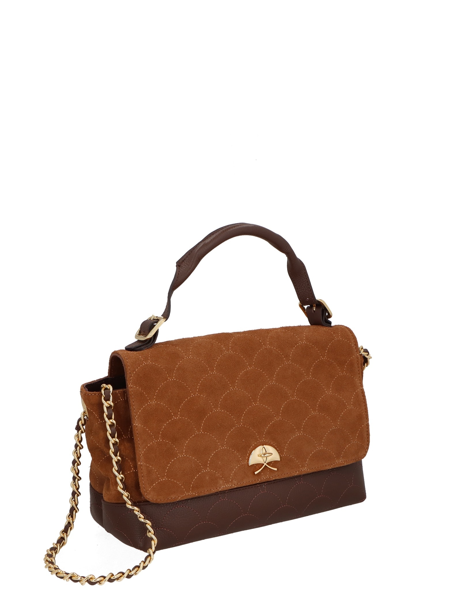 Bolsa Feminina Média Camurça Viena Marrom Luiza Barcelos