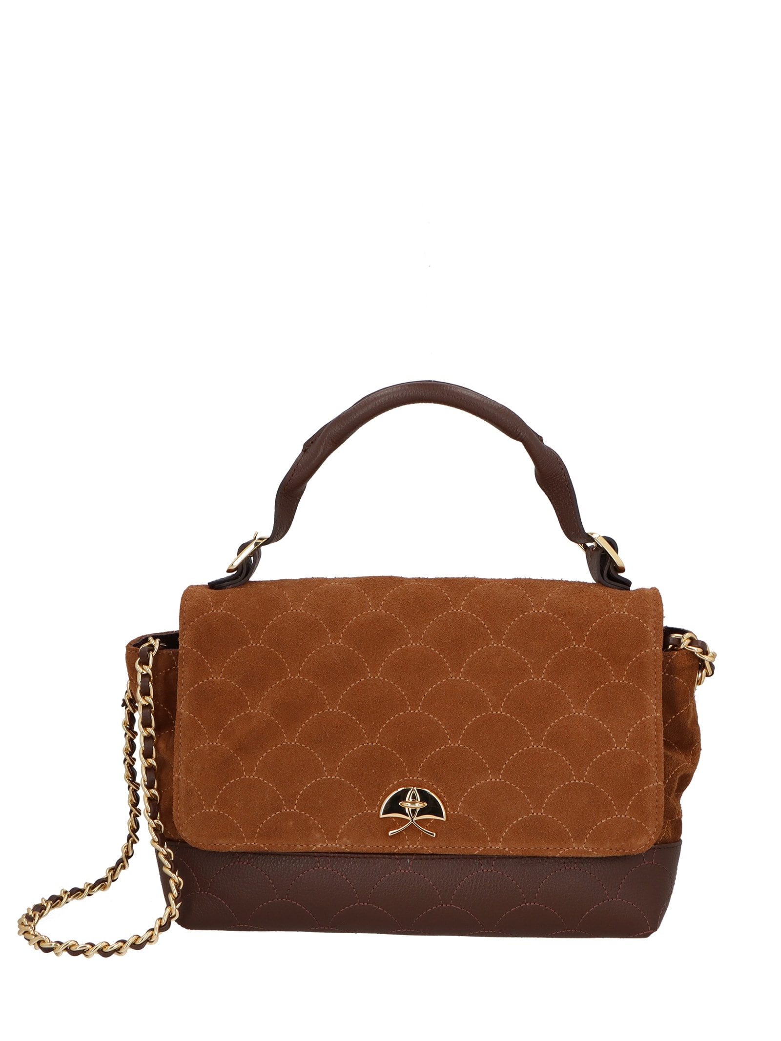 Bolsa Feminina Média Camurça Viena Marrom Luiza Barcelos