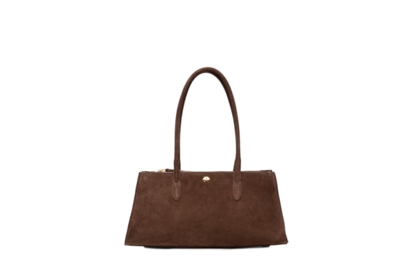 Bolsa Feminina Média Camurção - Marrom