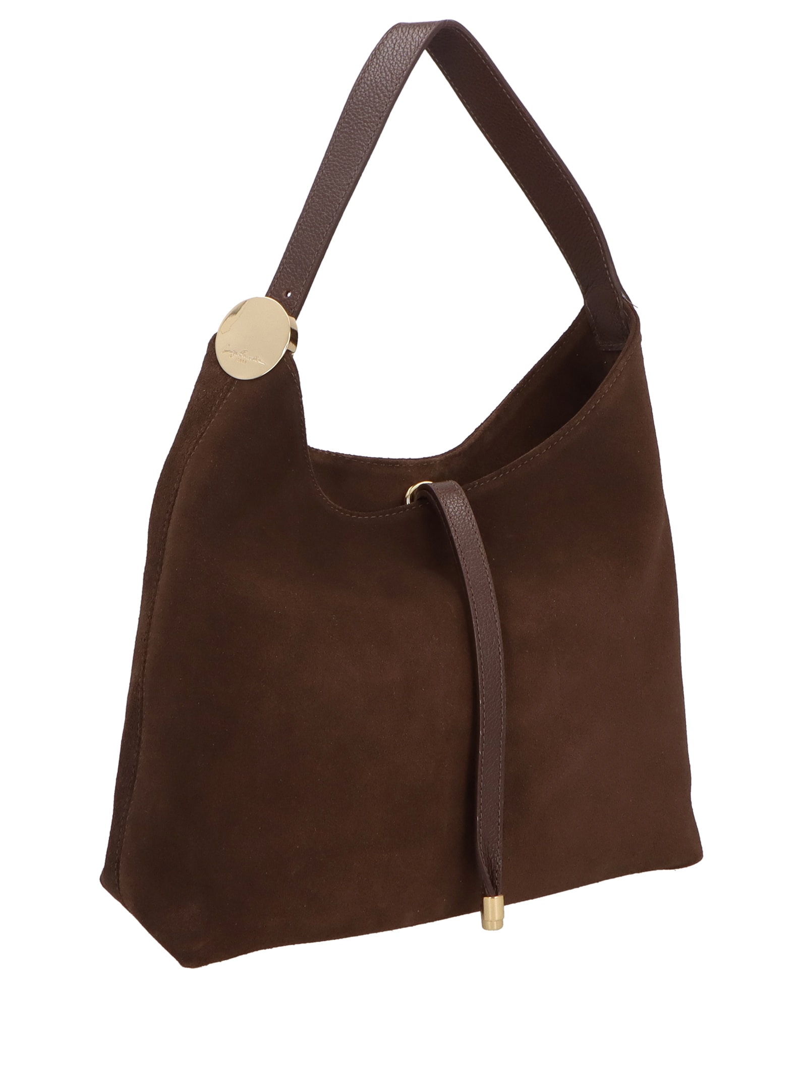 Bolsa Feminina Média Camurçao Viena Marrom Luiza Barcelos