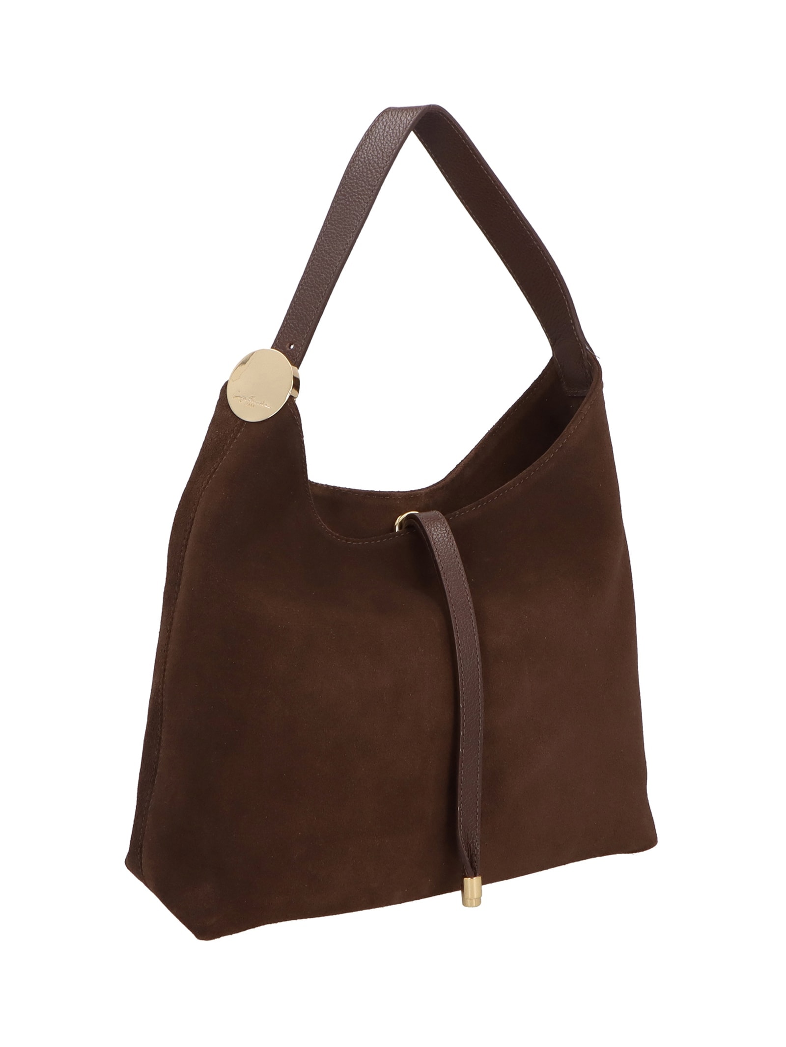 Bolsa Feminina Média Camurção Viena Marrom Luiza Barcelos