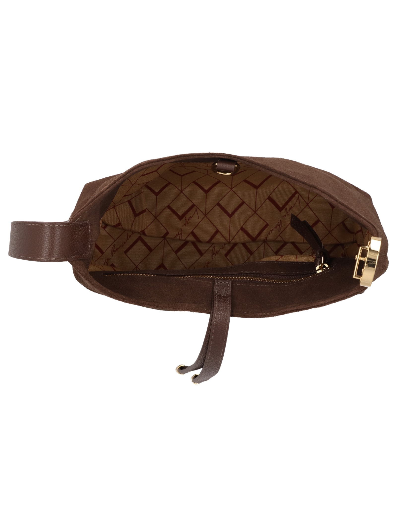 Bolsa Feminina Média Camurção Viena Marrom Luiza Barcelos