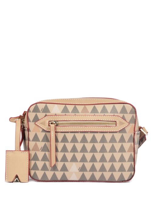 Bolsa Feminina Média Com Triângulo – Bege