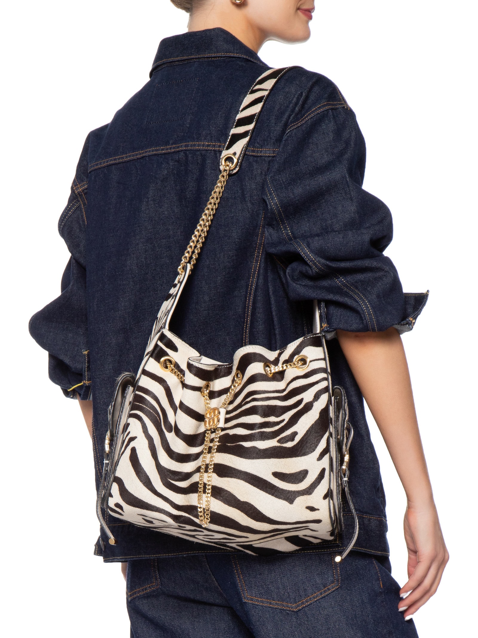 Bolsa Feminina Média Couro Animal Print Schutz