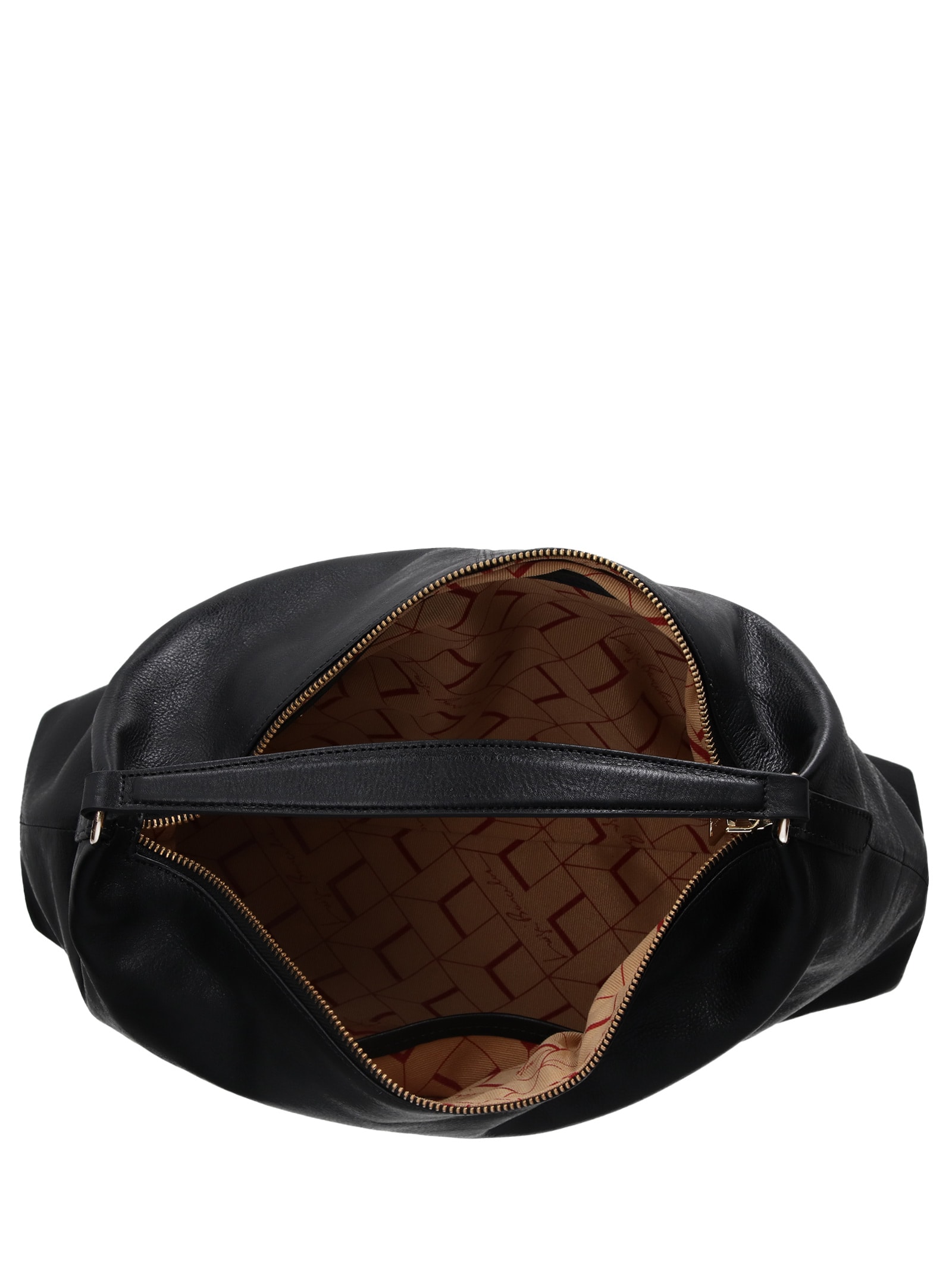 Bolsa Feminina Média Couro Campero Preto Luiza Barcelos