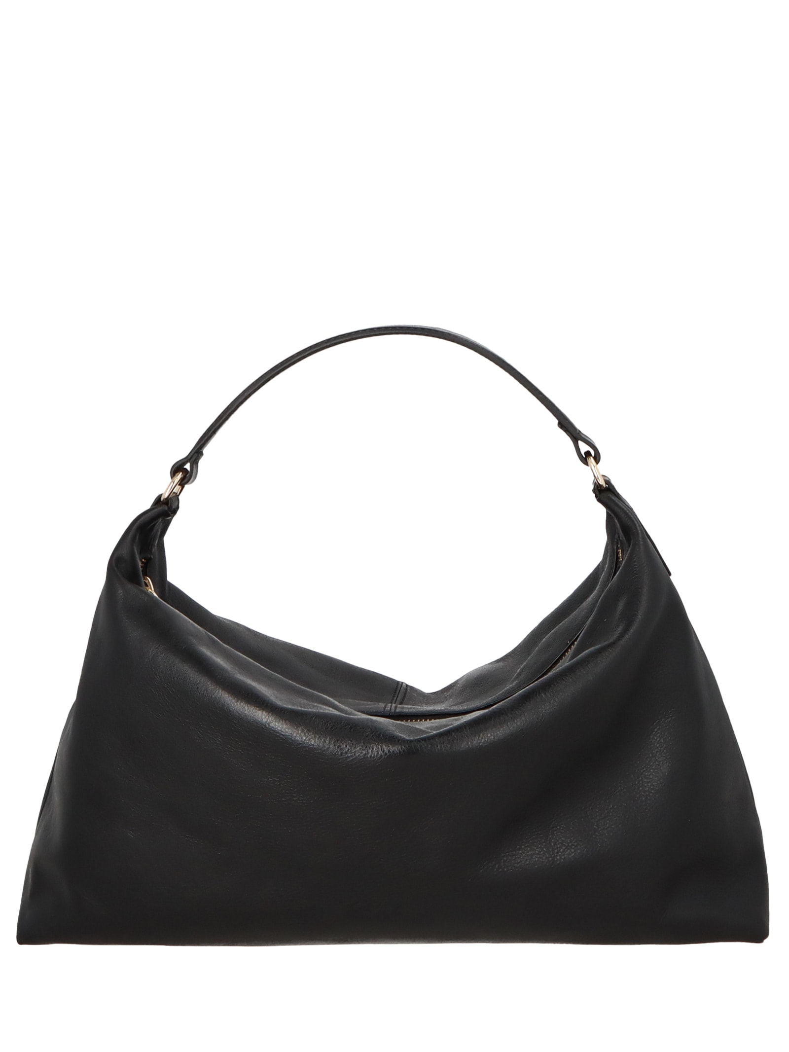 Bolsa Feminina Média Couro Campero Preto Luiza Barcelos