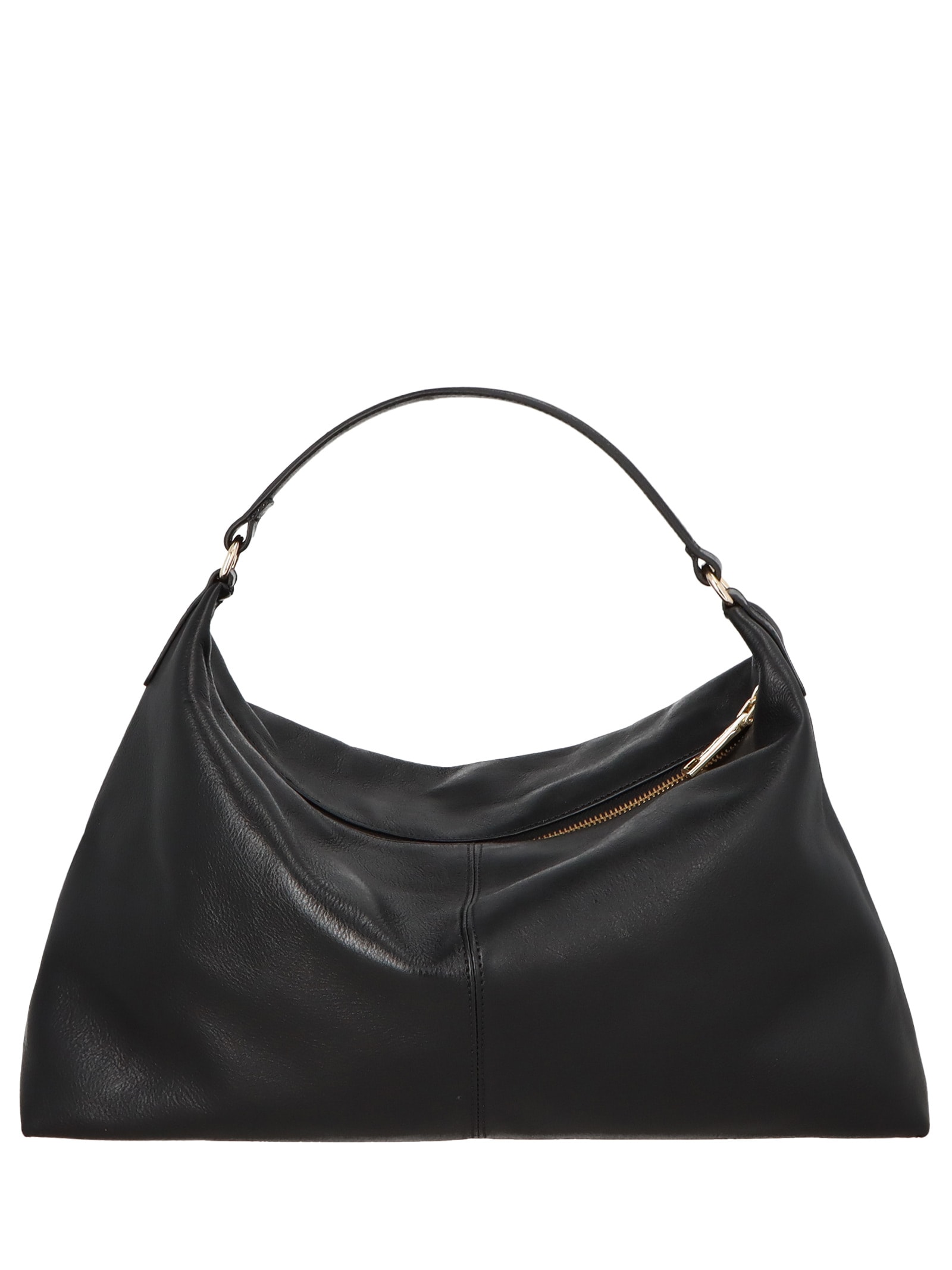 Bolsa Feminina Média Couro Campero Preto Luiza Barcelos